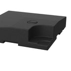 4 Pieces Cantilever Patio Umbrella Base, Outdoor Offset Umbrella Weights, 176 lbs Capacity Water or 264 lbs Capacity Sand Plates Set, Black