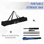Baseball Practice Net Set with 7.5x7ft Catcher Net, Ball Caddy and Batting Tee, Portable Pitching Net with Carry Bag for Hitting, Pitching, Batting, Catching, Blue