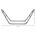 Hammock Stand, Portable Adjustable Steel Frame Hammock Stand, Weather Resistant, 10.3', 550 lbs. Capacity, Black