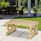 2-Person Garden Bench Outdoor Wagon Wheel Porch Bench for Backyard, Patio, Garden Natural