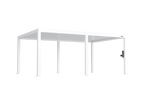 POWER+ PRO Gen 2 Motorized Pergola – 13' x 20' (6-Post) White, 6063-T5 Aluminum, Motorized Louvers, LED Lighting, IP68 Outlets