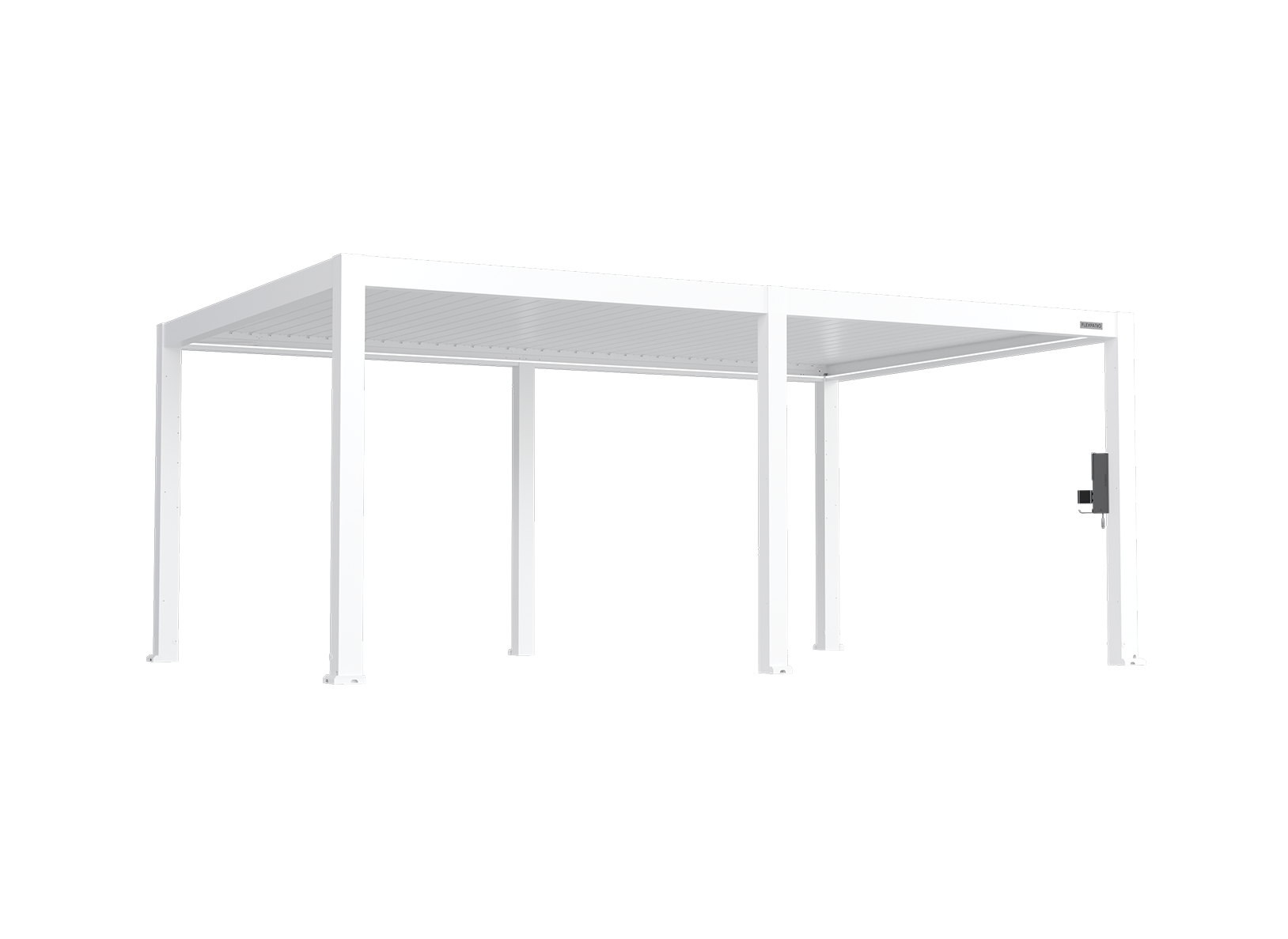 POWER+ PRO Gen 2 Motorized Pergola – 13' x 20' (6-Post) White, 6063-T5 Aluminum, Motorized Louvers, LED Lighting, IP68 Outlets
