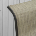 Gliding Lounger Chair, Single Rocker with Lightweight Metal & Mesh Construction, Tan