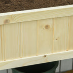 Raised Garden Bed Elevated Wooden Planter Box with Space-Saving Folding Design, Drainage Holes, & Inner Liner for Vegetable Fruit Herb Grow