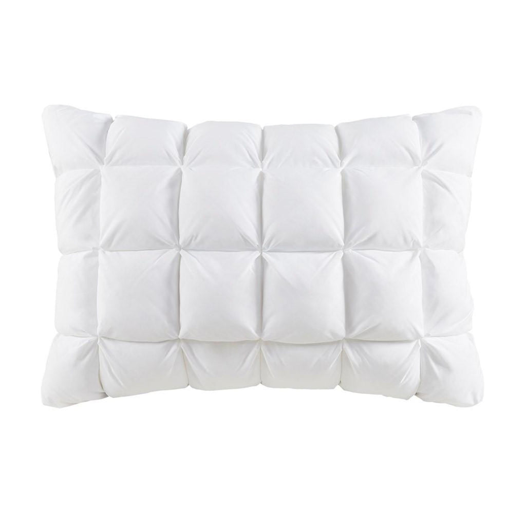 Luxuriously Soft Standard Overfilled Pillow Protector with 100% Polyester Microfiber, 3D Puff Stitching, Zipper Closure, 28" L x 20" W x 0.13" H, White