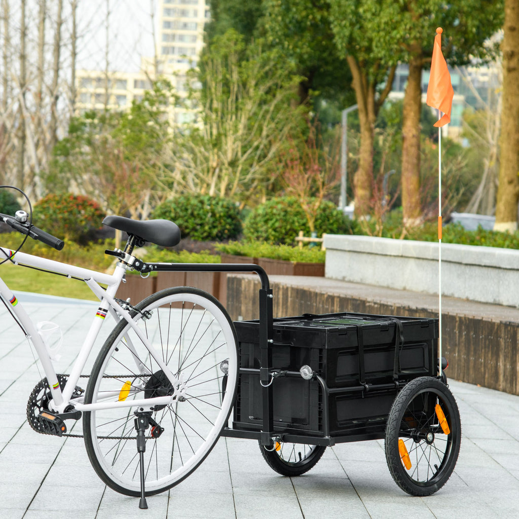 Trailer for Bike, Bicycle Cargo Trailer with Removable Storage Box, No Bottom
