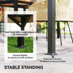 10' x 12' Outdoor Patio Gazebo, Soft Top Gazebo Canopy Shelter with Curtains, Netting, Steel Frame, Hooks, Khaki