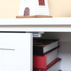 Accent Floor Storage Cabinet Kitchen Pantry with Adjustable Shelves and 2 Lower Doors, White