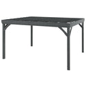 10' x 12' Outdoor Wooden Pergola, Grape Vine Gazebo with Concrete Anchors for Garden, Patio, Backyard, Deck, Gray