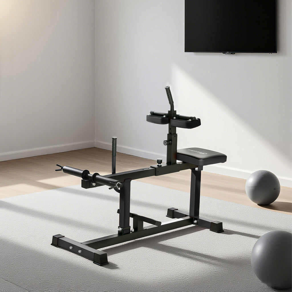 Adjustable Steel Seated Calf Raise Exercise Strength Training Gym Equipment, Black