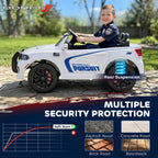 Licensed Ride On Police Car for Kids with 2 Seater, Remote, Suspension, Flashing Lights, Siren for Ages 3-6, White