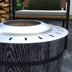 Smokeless Fire Pit, Portable Camping Bonfire Stove with Mat for Backyard, Patio, Picnic, Magnesium Oxide, Black