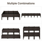 6 Piece Raised Garden Bed with Legs, Planter Box Raised Bed to Grow Flowers, Herbs & Vegetables, Brown