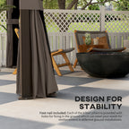 10' x 12' Hardtop Gazebo with Curtains and Netting, Gazebo Canopy with Aluminum Frame and Hooks, Coffee