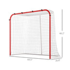 Hockey Net, All Weather Street Hockey Goal with Steel Frame, PE Mesh for Backyard, Easy Assembly