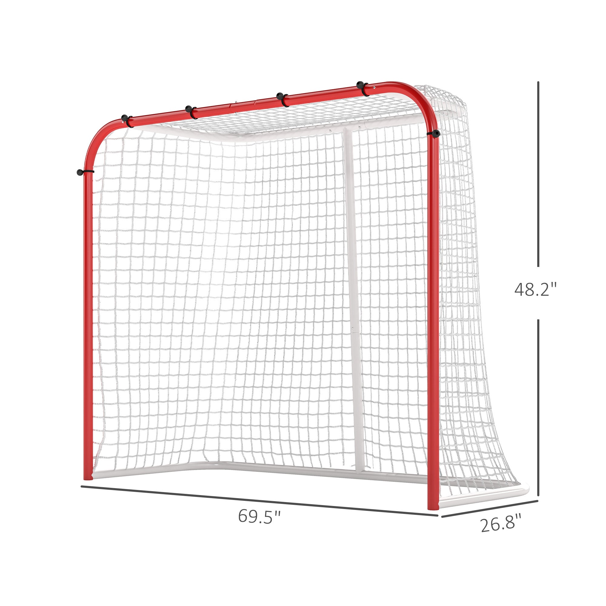 Hockey Net, All Weather Street Hockey Goal with Steel Frame, PE Mesh for Backyard, Easy Assembly