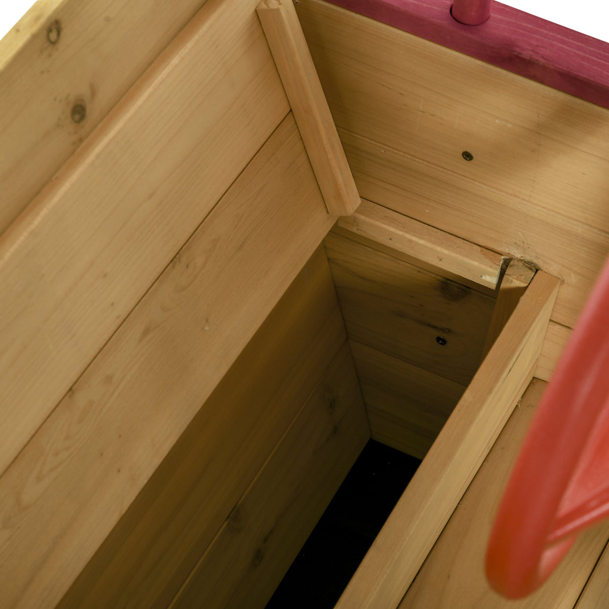 Kids Wooden Sandbox, w/ Canopy Bench Seat Storage Space, Aged 3-8 Years Old