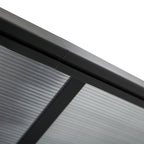 14.5' x 10' Aluminum Polycarbonate Pergola with UV Blocking for Outdoor Wall-Mounted Use, Family Shade, Gray