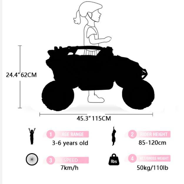 12V 2-Seater Kids Electric UTV Ride-On with Remote Control, Electric Go-Kart with Music & Flashlights, 45.5" L x 28.5" W x 24.5" H, Yellow+Black