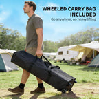 10 x 20 ft Pop Up Canopy Tent, Heavy Duty UPF50+ Outdoor Portable Instant Canopy Shelter with Wheeled Bag, Dark Gray