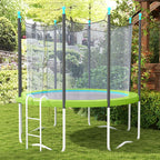 14FT Trampoline Spring Cover, Safety Trampoline Pad Replacement, Waterproof and Tear Resistant, All Weather Trampoline Accessories, No Holes for Pole, Green