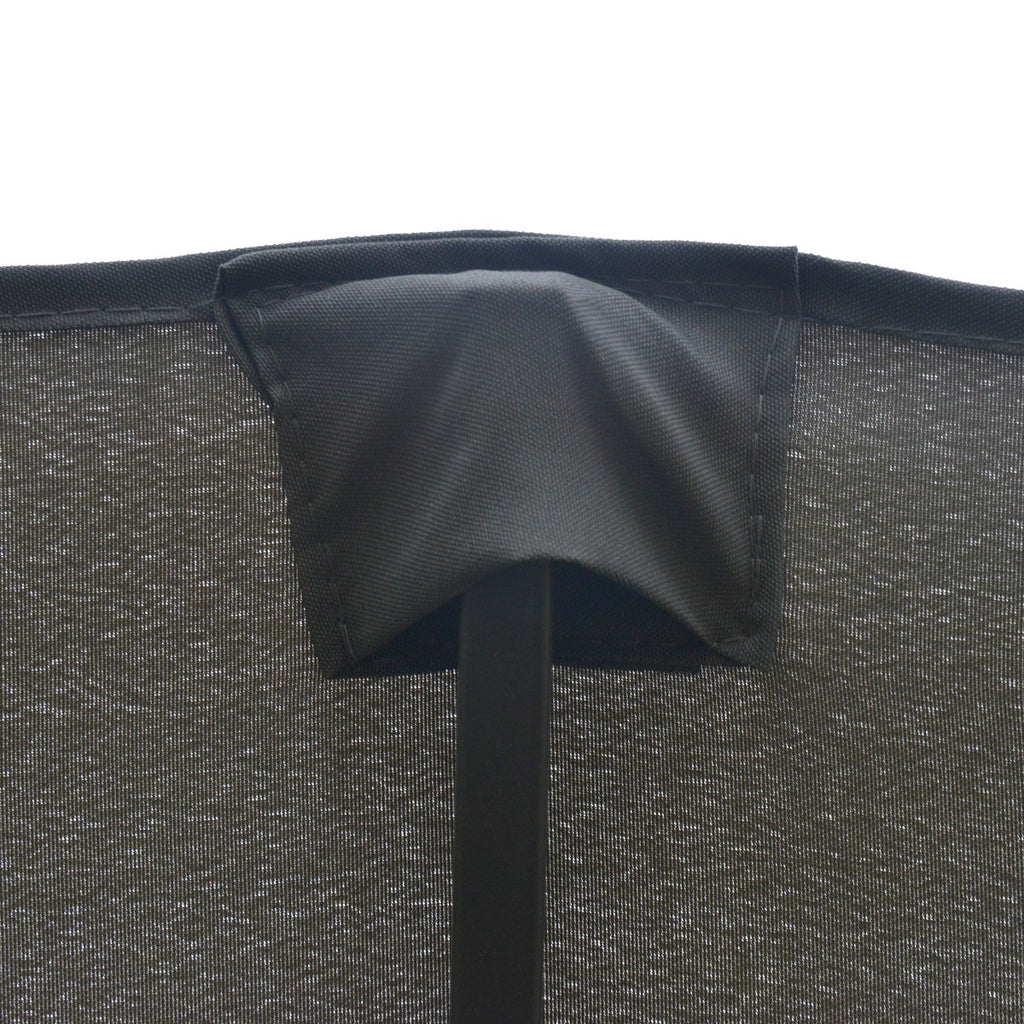 Patio Umbrella 15' Steel Rectangular Outdoor Double Sided Market with base, UV Sun Protection & Easy Crank for Deck Pool Patio Dark Gray