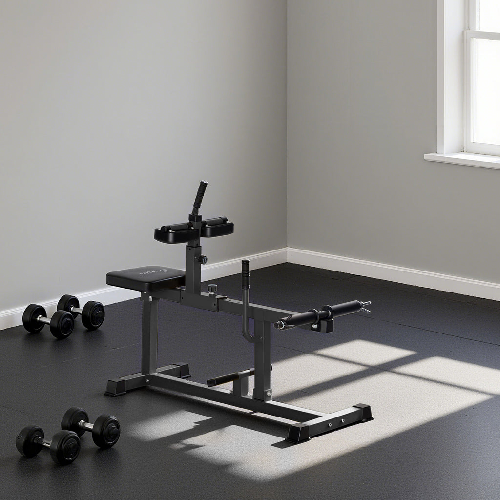 Adjustable Steel Seated Calf Raise Exercise Strength Training Gym Equipment, Black