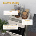Kitchen Tilt Out Trash Bin Cabinet Free Standing Storage Cabinet with Drawer, Light Gray