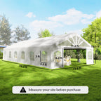 Heavy Duty Party Tent, 19.5' x 39' Large Sun Shade Canopy Tent for Parties, Wedding, Events, BBQ Grill, White