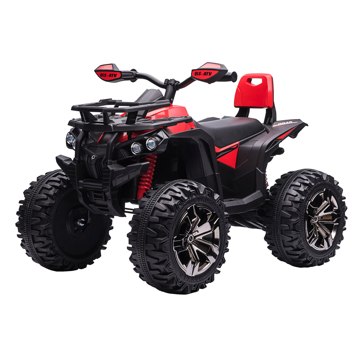 12V 4 Wheeler Kids ATV with Music, Headlights for 37-60 Months Boys and Girls, Red