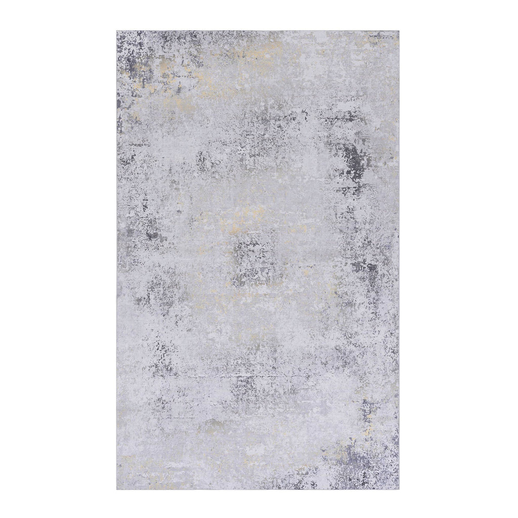 8x10 Non-Slip Machine Washable Area Rug with Low-Pile, Non-Shedding Kid and Pet Friendly Carpet, 96" L x 120" W x 0.15" H, Gray