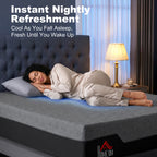 King Mattress, 14 Inch Memory Foam Mattress for Pressure Relief, Graphene Gel Cooling Copper Bed in a Box, Made in USA