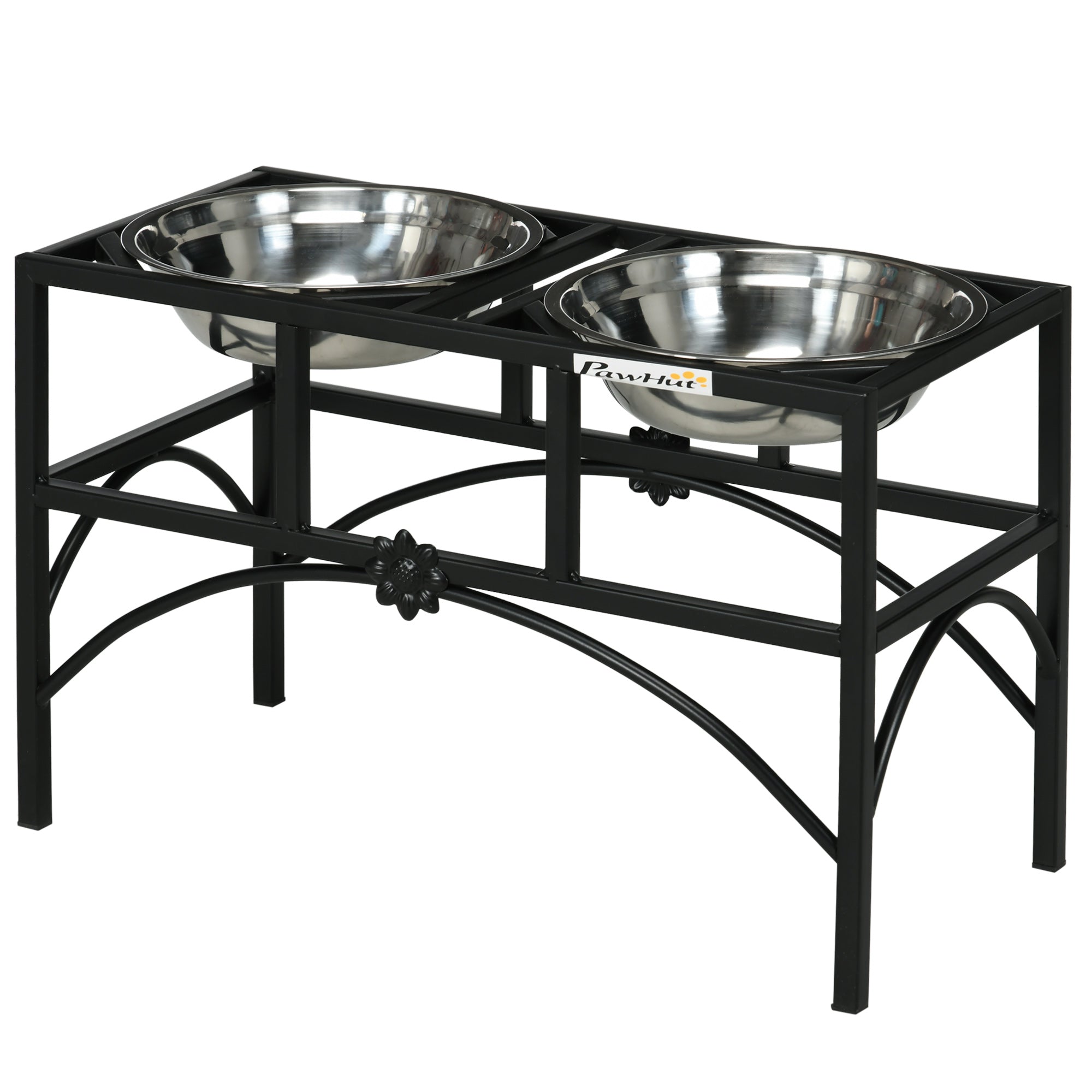 Elevated Dog Bowls, Double Stainless Steel Heavy Duty Dog Food Bowl Elevated Pet Feeding Station, 14" H