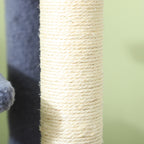 4 Levels Cat Steps with Scratching Posts for High Bed, Sofa, Gray