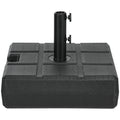 Umbrella Stand for 1.5", or 1.9" Umbrella Poles, Fillable Umbrella Base, Black