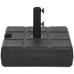 Umbrella Stand for 1.5", or 1.9" Umbrella Poles, Fillable Umbrella Base, Black