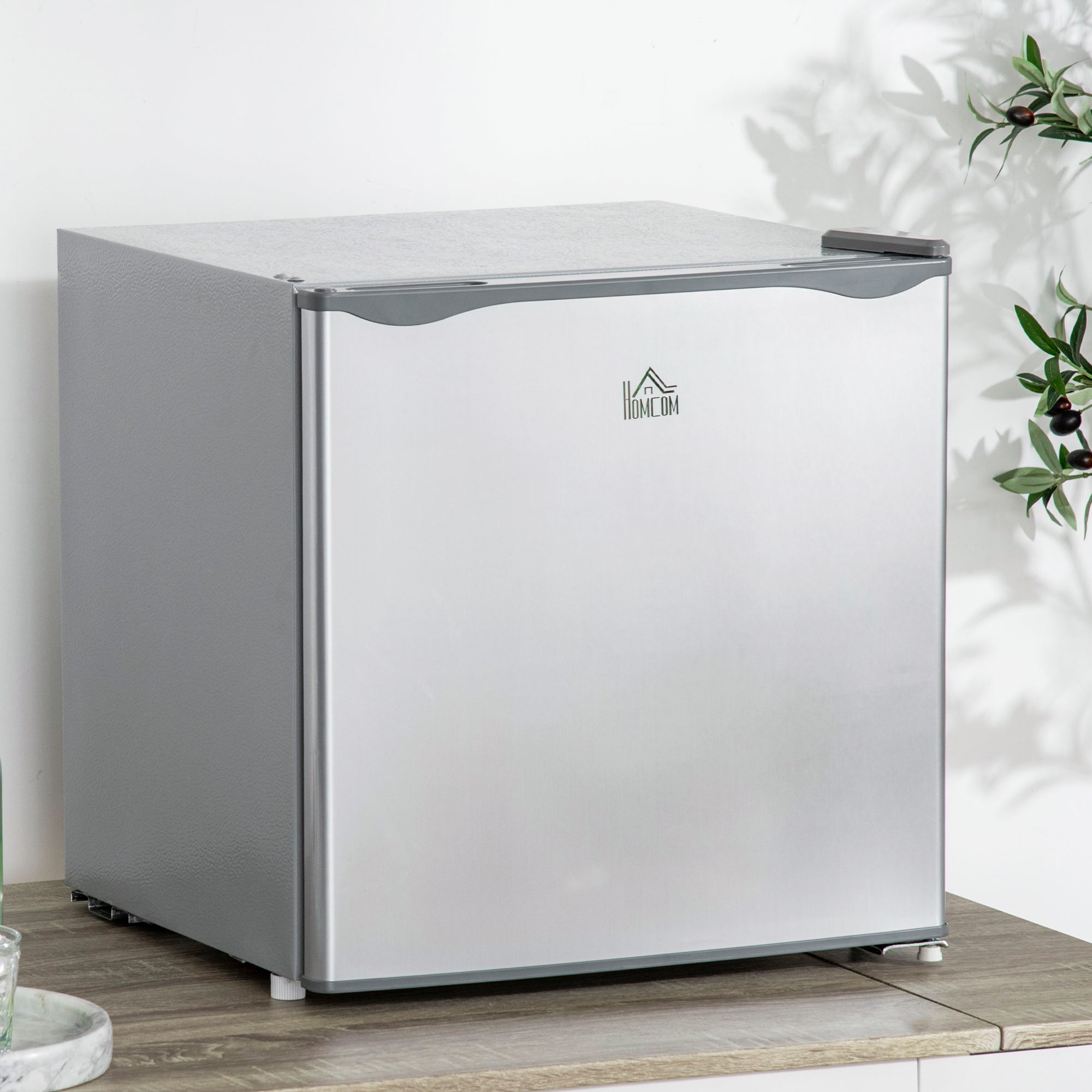 1.1 Cu.Ft Countertop Mini Freezer, Compact Upright Freezer with Removable Shelves, Gray