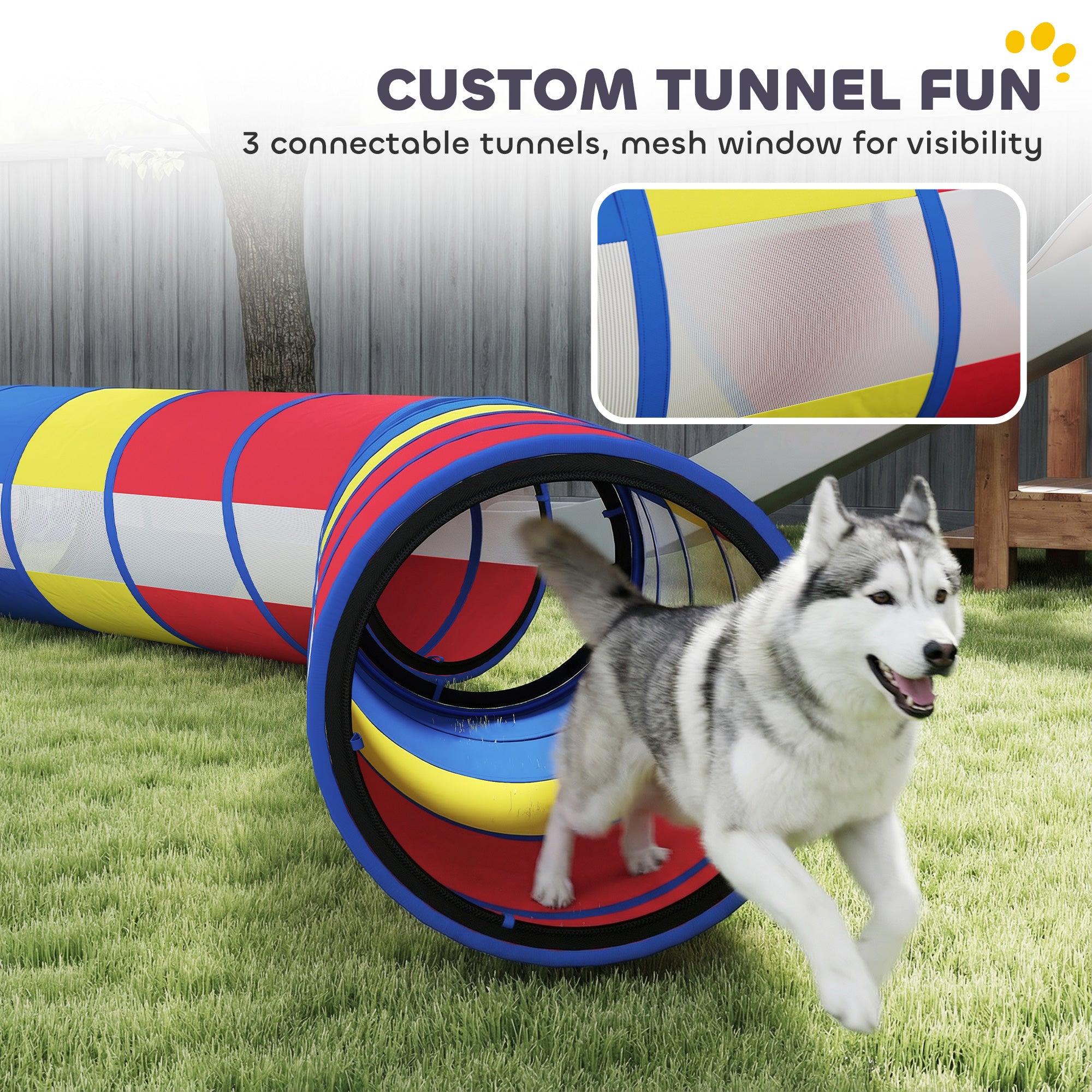 Dog Agility Training Equipment, 12-Piece Dog Obstacle Course with Adjustable Hurdle & Ring, 4 Tunnels, Weave Poles
