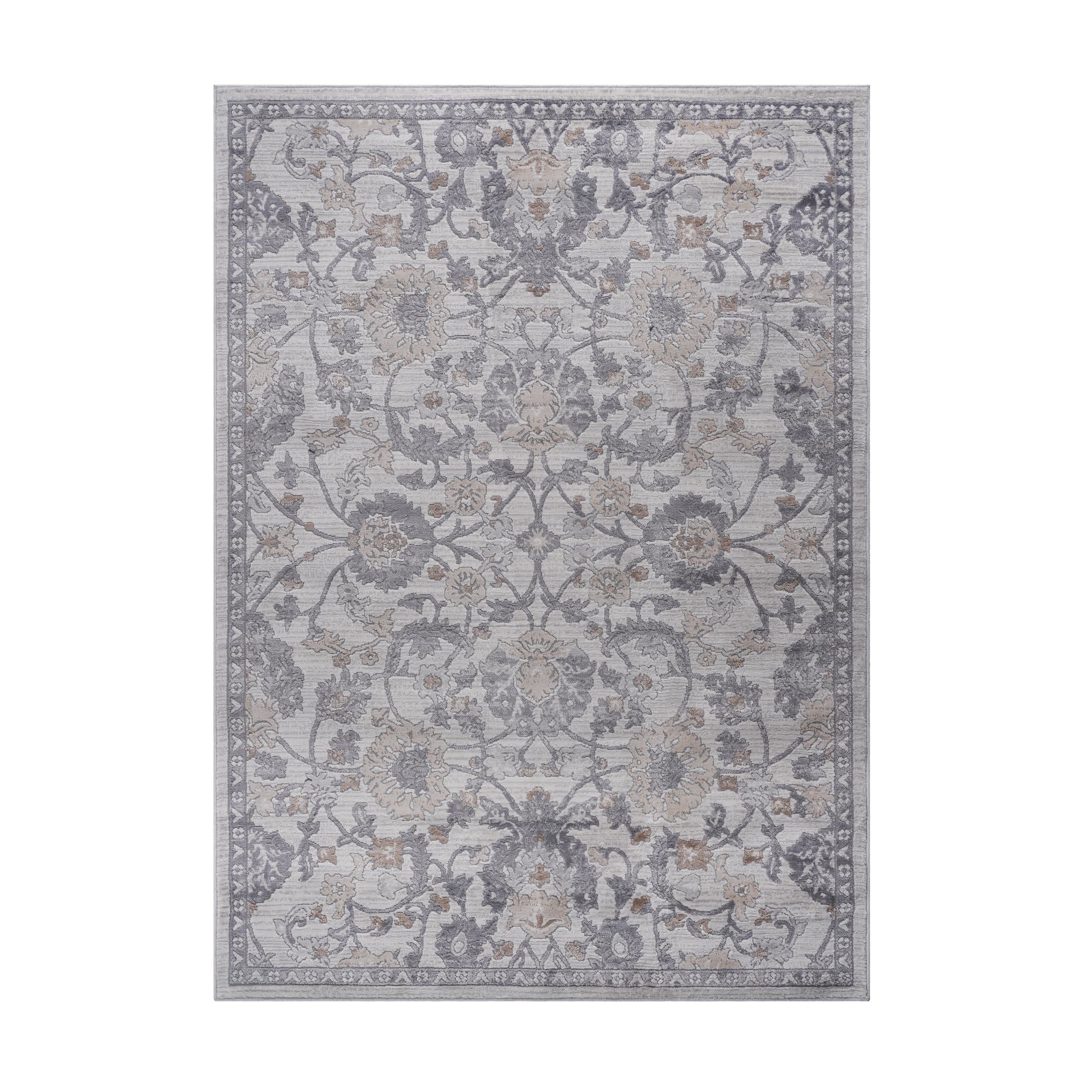 Naar 5x7 Stain-Resistant Area Rug with Cotton Backing, Medium Pile Height, Kid and Pet-Friendly Carpet, 90" L x 63" W x 0.35" H, Sand