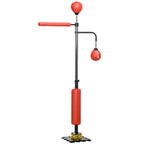 4.6'-6.7' Speed Bag Boxing Bag Stand, Reflex Bag Boxing Training Equipment, Speed Punching Bag, Red