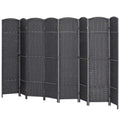 Folding Room Divider Screen 8 Panel 5.6' Tall Privacy Screen Freestanding Room Partition for Home Office, Charcoal Gray