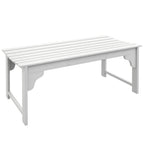 Slatted Wooden Garden Bench, Curved Seat Front Porch Bench, White
