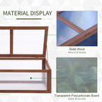 Wooden Cold Frame Greenhouse, Mini Greenhouse with Polycarbonate Board and Solid Wood Frame, Green House Cold Frame