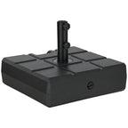 Umbrella Stand for 1.5", or 1.9" Umbrella Poles, Fillable Umbrella Base, Black