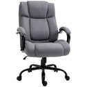 Big and Tall Executive Office Chair, Ergonomic Heavy-Duty High Back Computer Desk Chair 484lbs with Wide Seat, Linen Fabric, Adjustable Height, Swivel Wheels, Light Gray