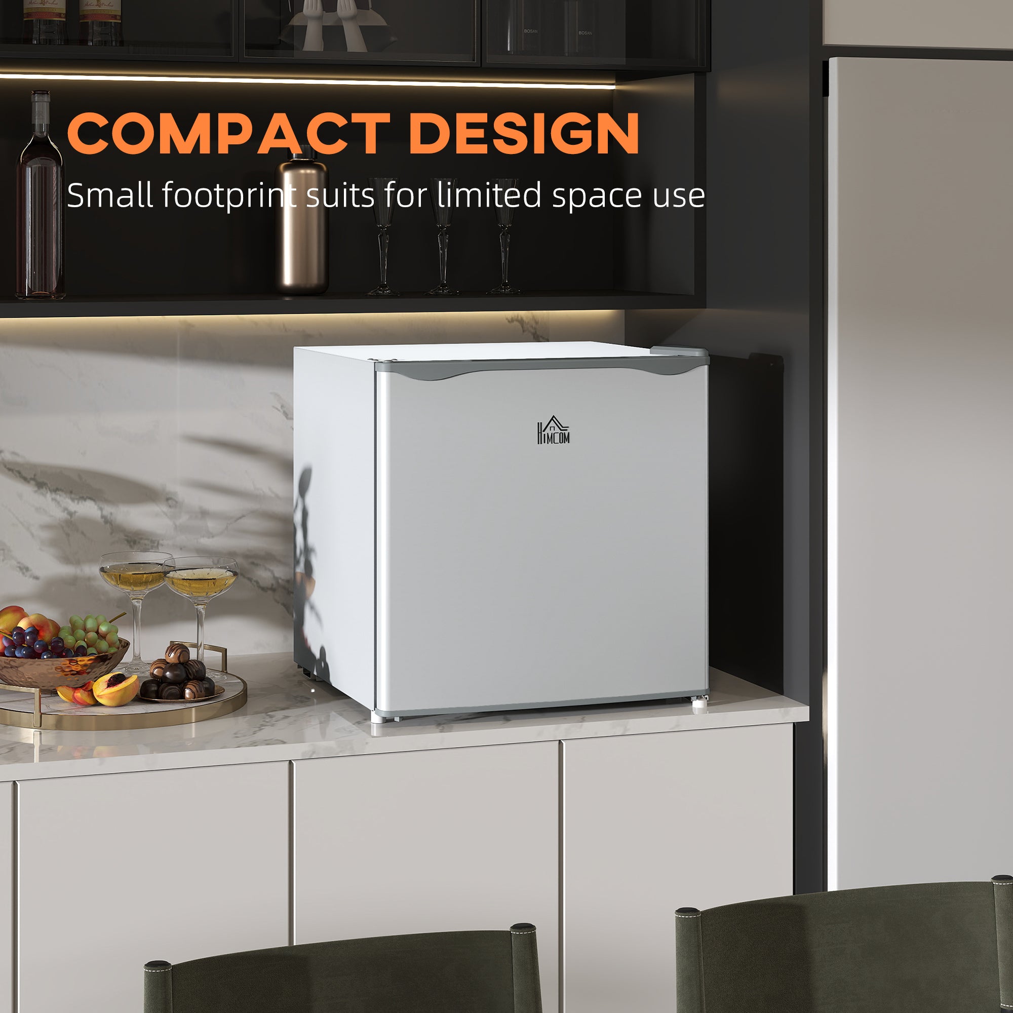 1.1 Cu.Ft Countertop Mini Freezer, Compact Upright Freezer with Removable Shelves, Gray