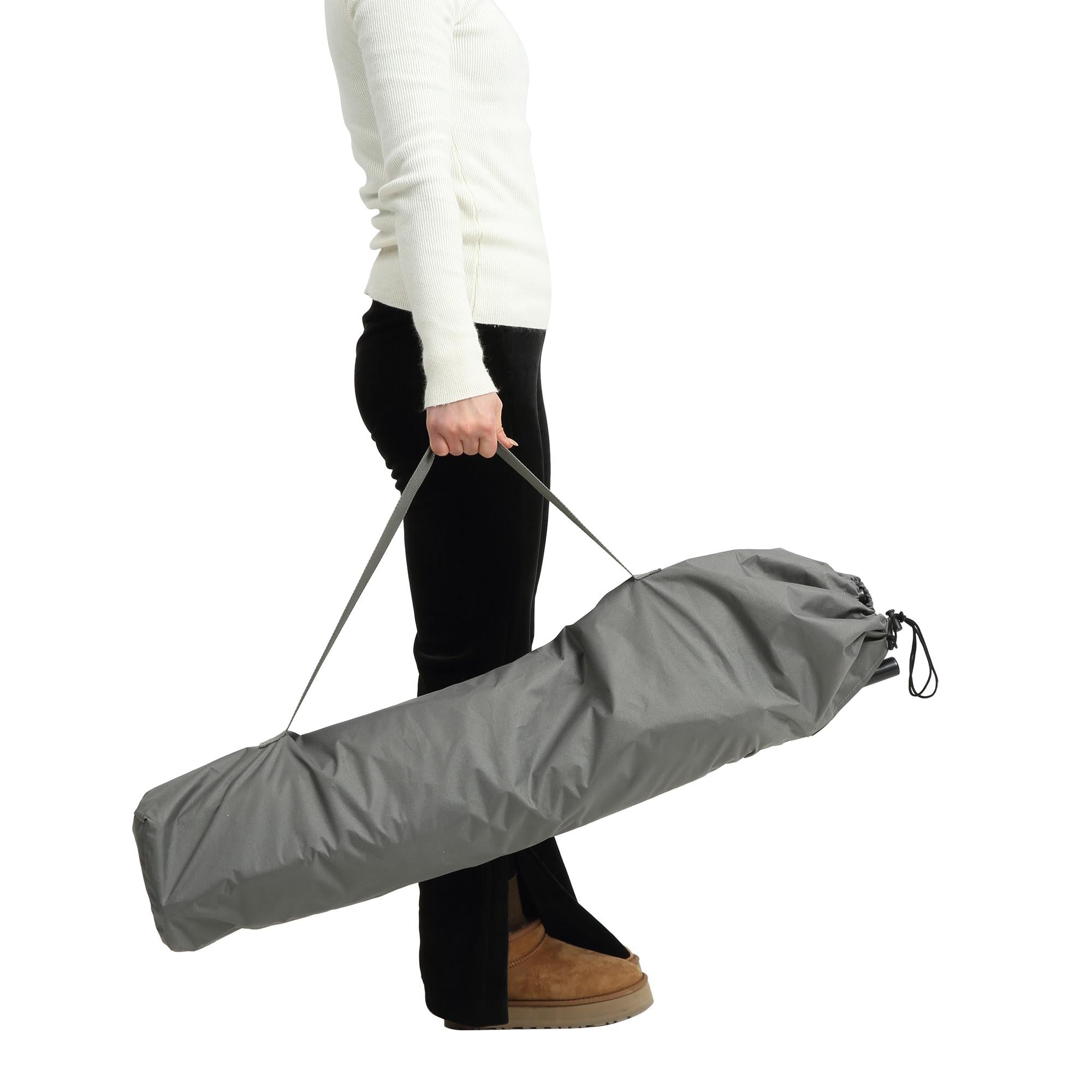 Set of 2 Hammock Camping Chair with Adjustable Back, Cup Holder, Carry Bag, Folding Portable Rocking Chair, 35" L x 38" W x 42" H, Gray
