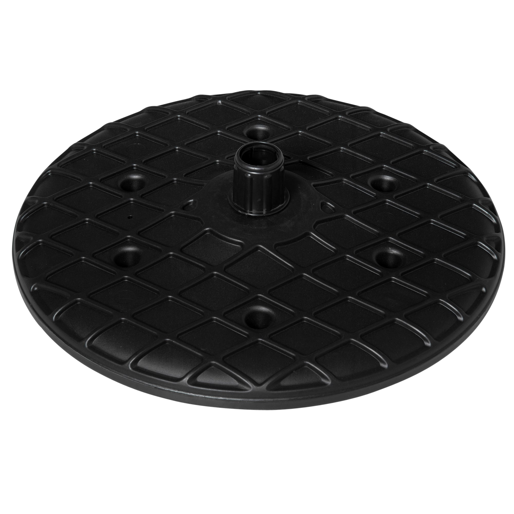 20" Umbrella Table Tray, Easy to Install Table-Top, Round Portable for Swimming Pool, Beach, Patio, Deck, Garden, Black