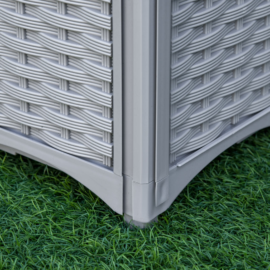 4-Piece Raised Garden Bed with Legs, Self-Watering Planter Box Raised Bed to Grow Flowers, Herbs & Vegetables, Gray