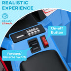 6V Electric Toy Car with Back Trailer, Forward Backward, Wear-Resistant Wheels for Ages 18-36 Months, Blue